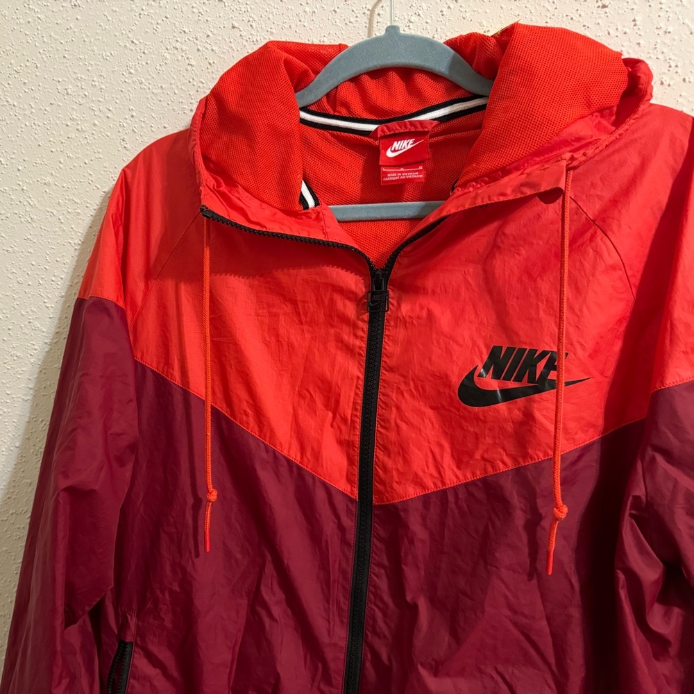 Nike Windrunner Jacket Two Tone Red Burgundy - Si… - image 5